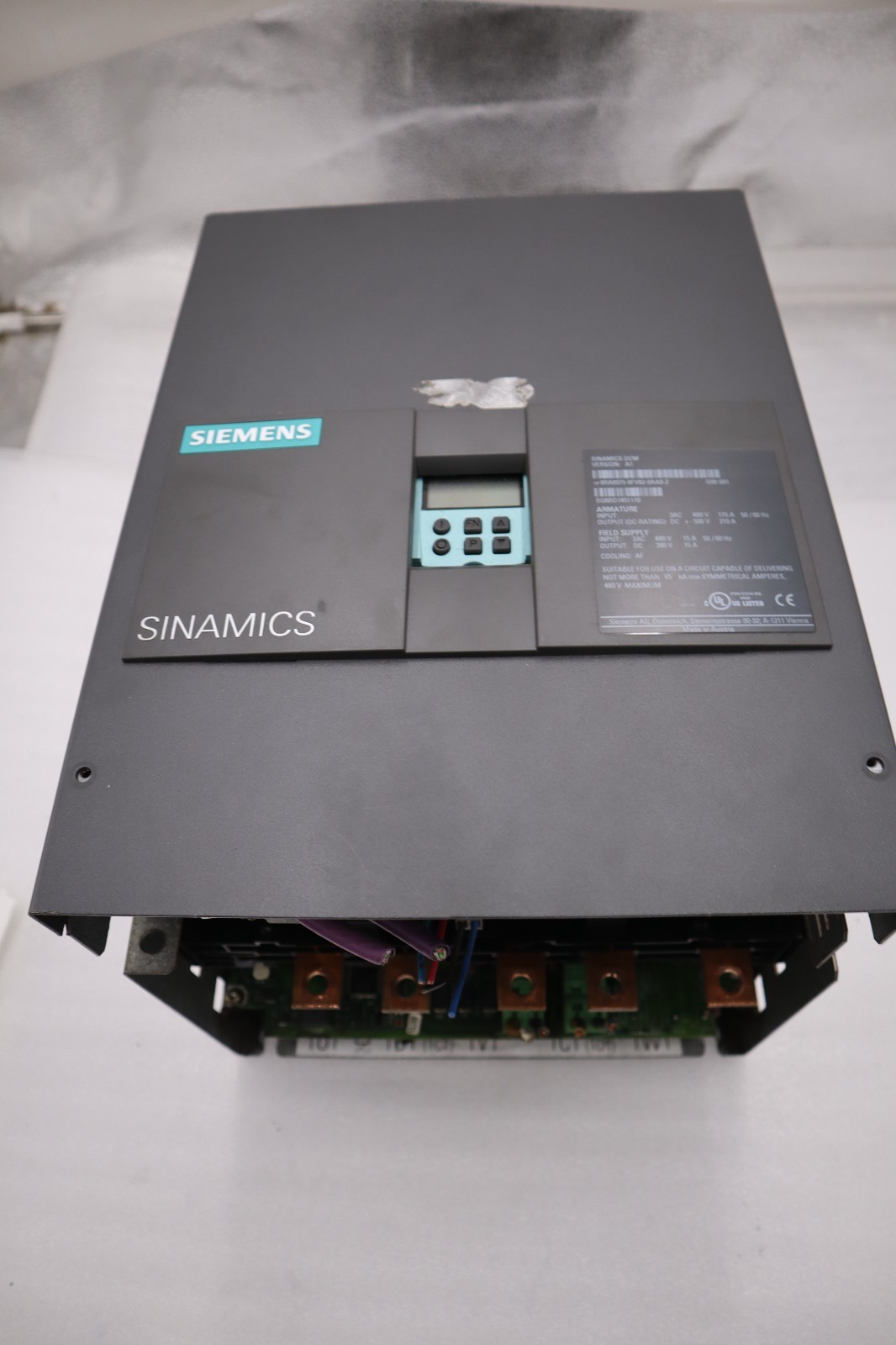 Used Siemens 6RA8075-6FV62-0AA0-Z G00 S01 DRIVE ARMATURE INPUT 50-480VAC - STK 5122CC