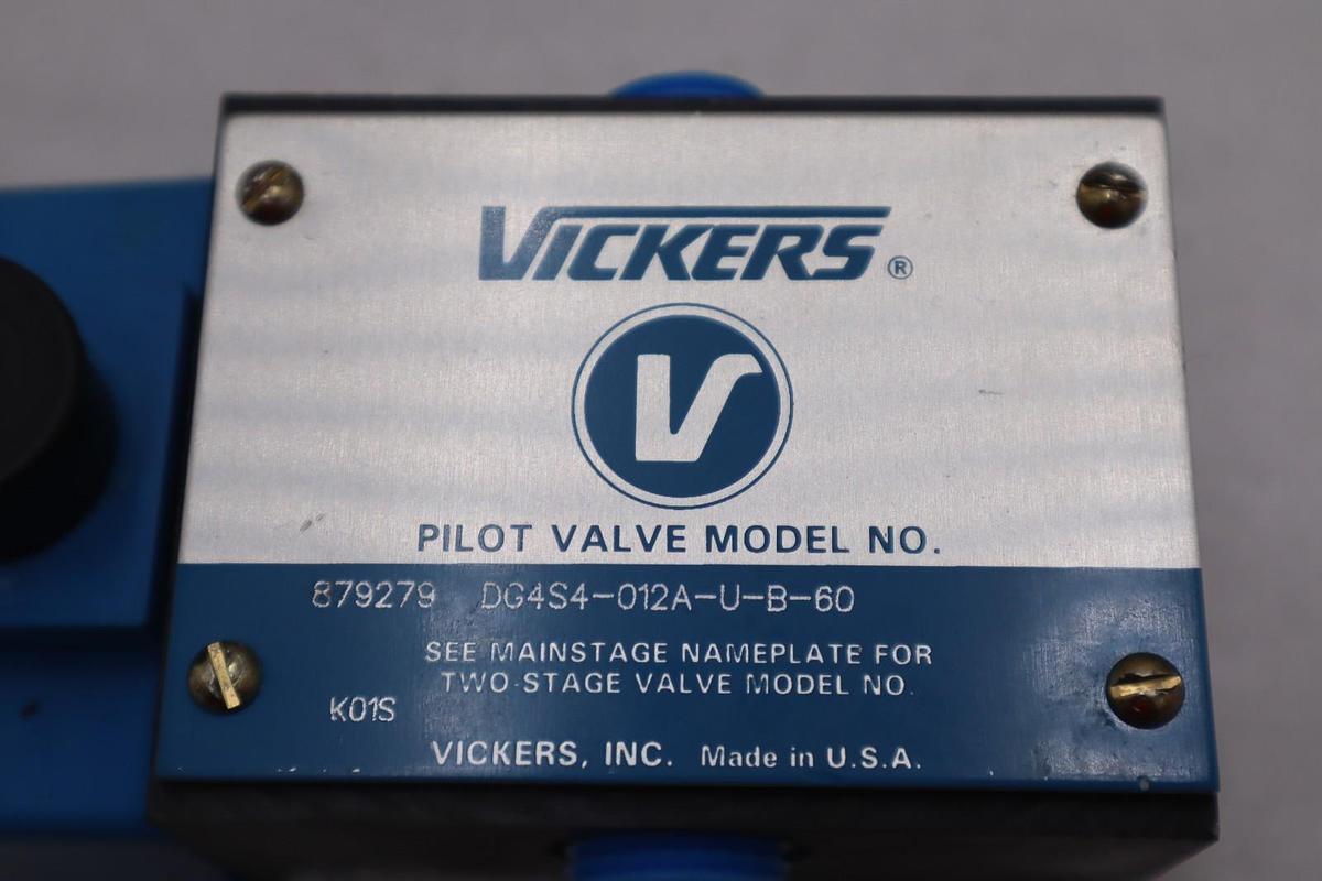 Used VICKERS PILOT VALVE MODEL DG4A4-012A-U-B-60 STOCK #2156A