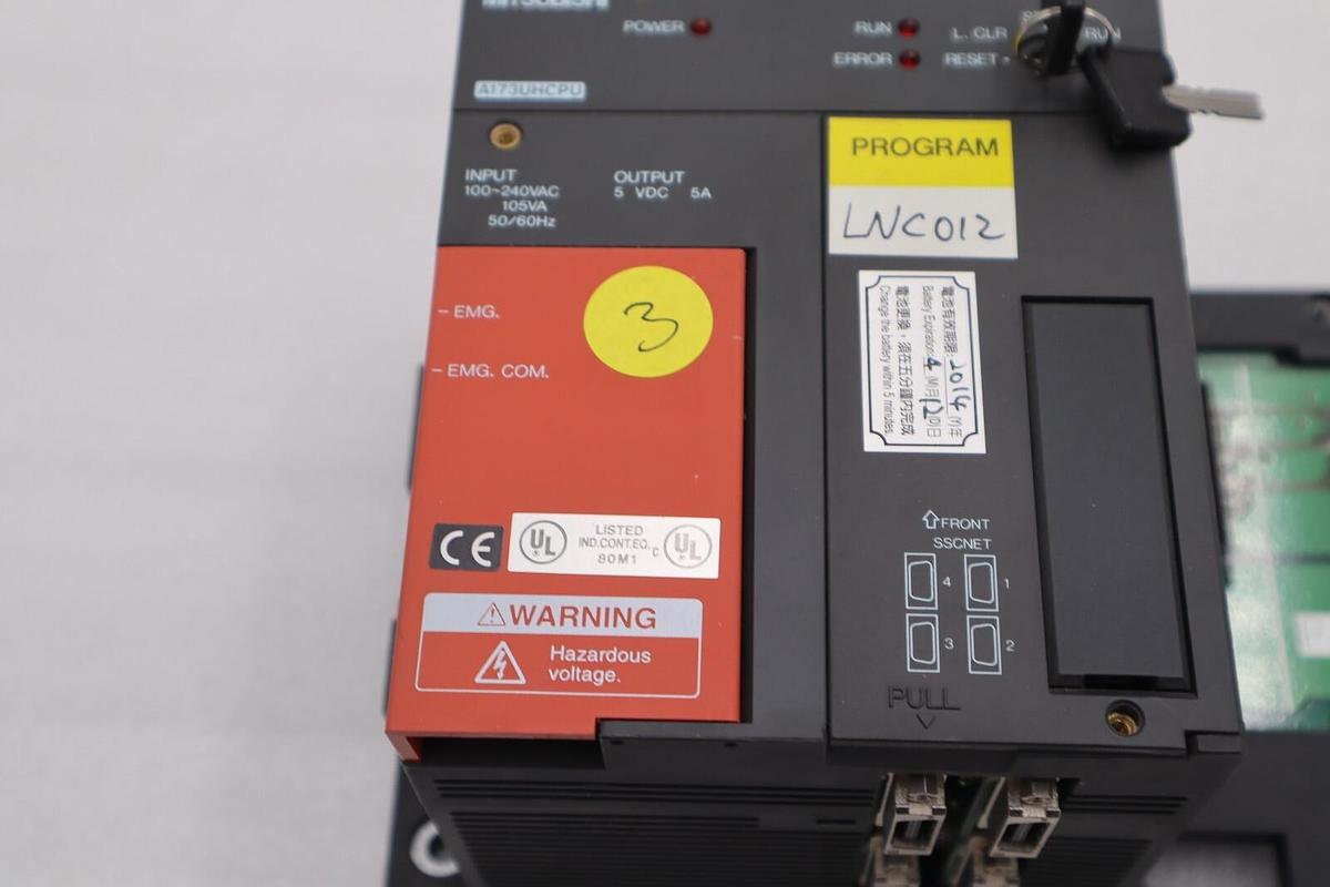Used NEW MITSUBISHI A173UHCPU MOTION CONTROLLER W/ A178B-S1 8-SLOT BASE UNIT #L-700
