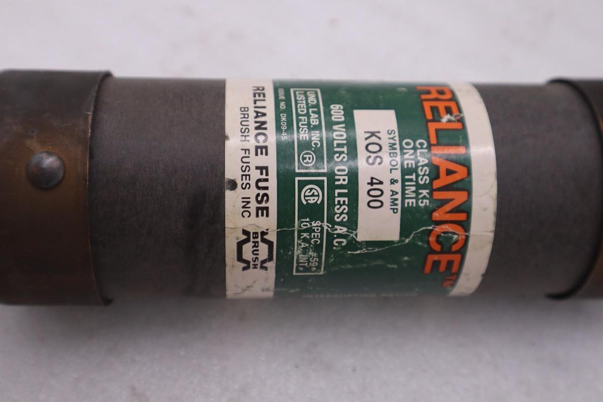 LOT OF 3 - Reliance KOS400/ KOS 400 Fuse 400A - STOCK 5822A
