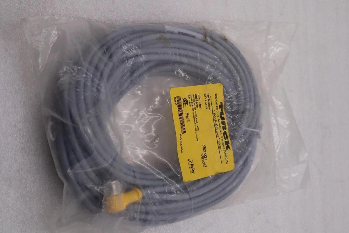 Turck WKV 4.4T-15 Eurofast Cordset U0971-29 STOCK L-154-A