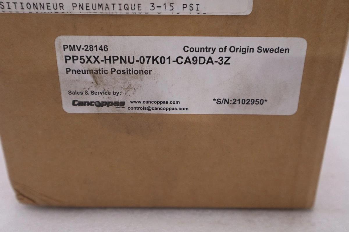 Used PMV-28146  PP5XX-HPNU-07K01-CA9DA-3Z Pneumatic Positioner - STOCK GF1051
