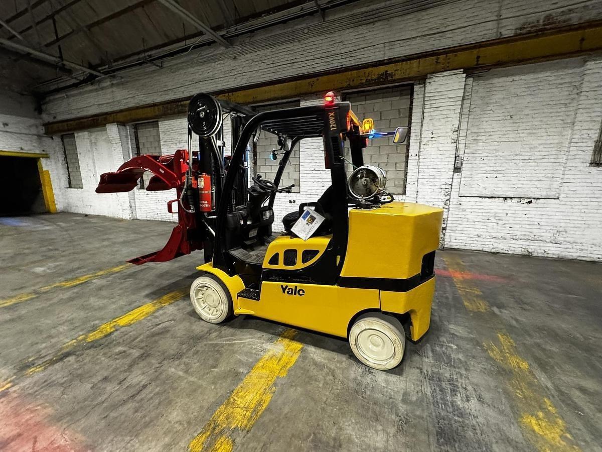 Used 12,000 POUND YALE GC120VXPRS FORKLIFT WITH 72" BOLZONI CLAMP MANUFACTURED 2021