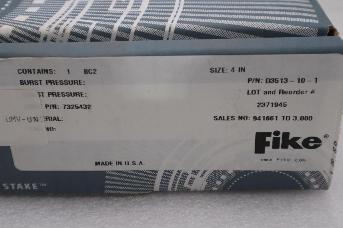 Used NEW OPEN BOX Fike BC2 D3513-10-1   4 Inch Burst Indicator STOCK SGF141
