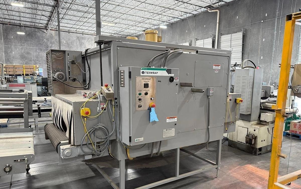 Used 36" TEXWRAP MODEL 3618ISSR SIDE SEAL AND STE-1348OCS HEAT TUNNEL SYSTEM 2021