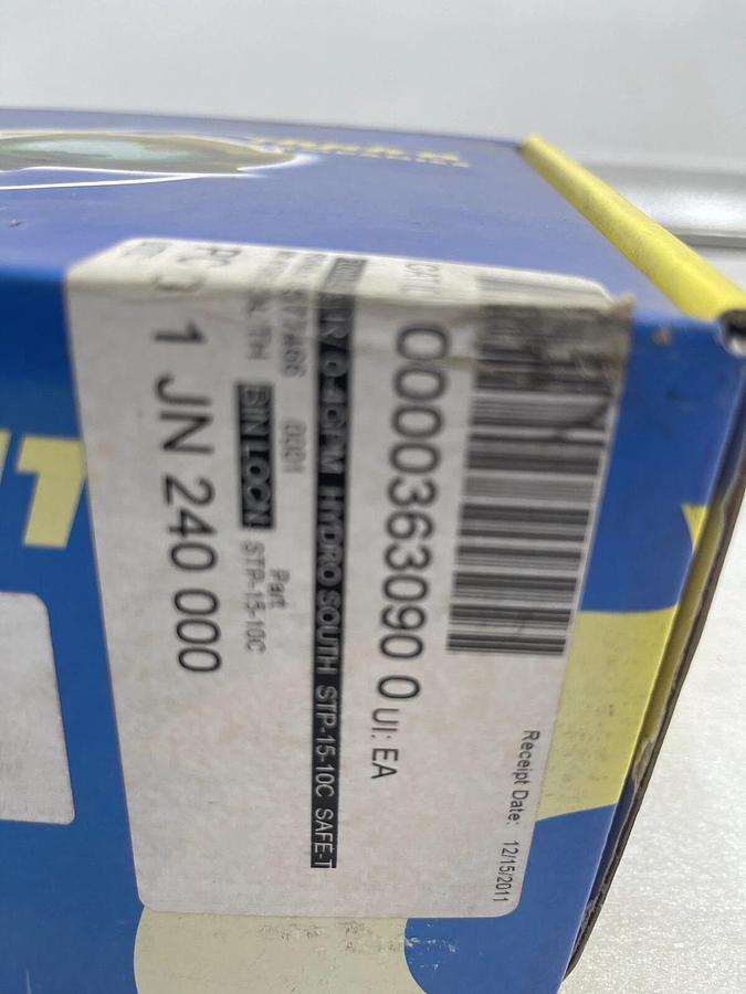 Used HydroHydro STP-15-10C Safe-t Unit Water Flow Meter 25131 STOCK 3921