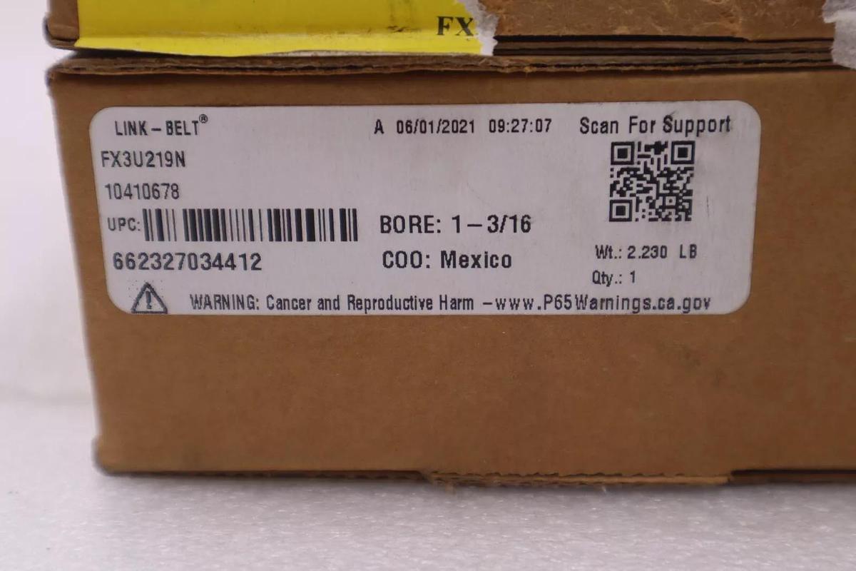 Rexnord Link-Belt FX3U219N 1-3/16" Flange Block Ball Bearing #3659
