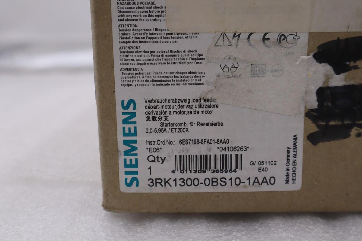 Used SIEMENS EM 300 RS 3RK1300-0BS10-1AA0 MOTOR CONTROLLER STOCK 2422
