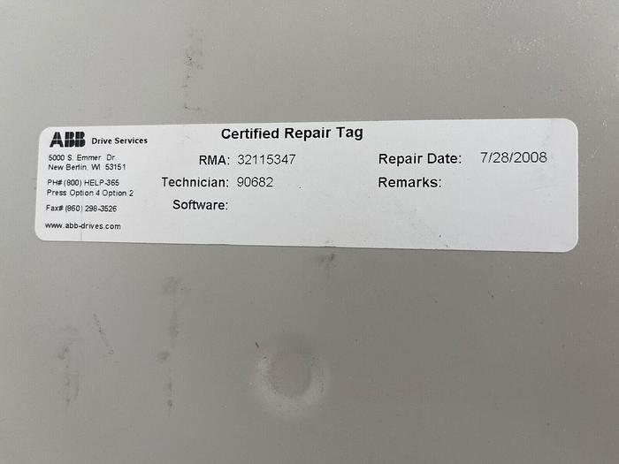 ABB AUTOMATION DRIVE DCS502B0200-51-21P2000 REFURBISHED OPEN BOX UNIT S-16