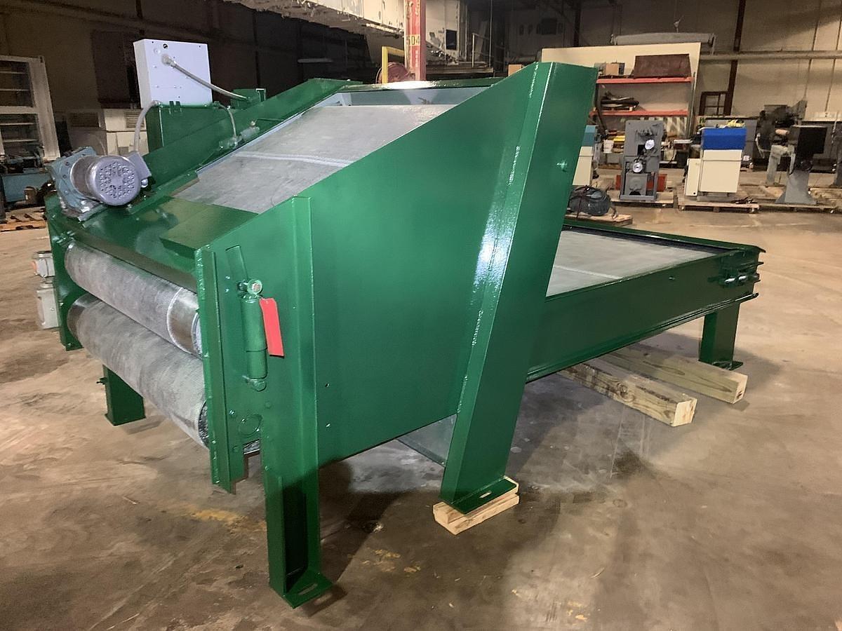 Used 60" WIDE MAREN PINCH BELT CONVEYOR SHREDDER 50 HP BOX FLATTENING SHREDDER