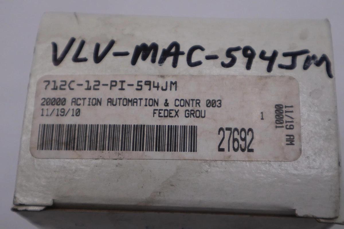 Used MAC 712C-12-PI-594JM SOLENOID VALVE - STOCK GF268A