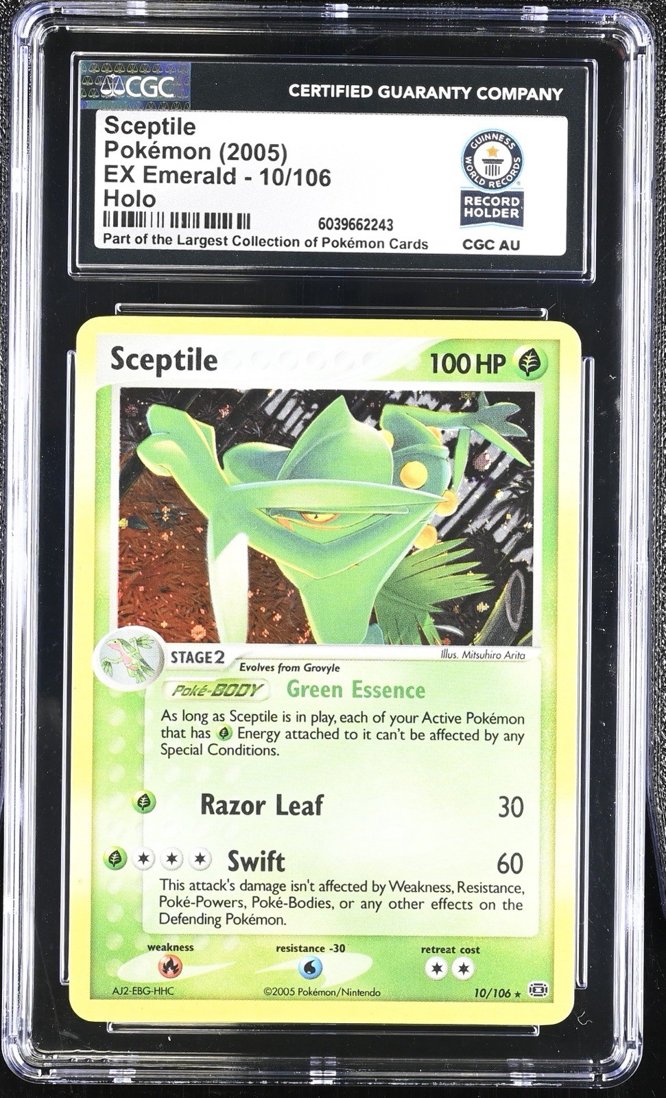 Used 2005 Pokemon EX Emerald Sceptile 10/106 Holo Rare CGC WORLD RECORD 1/1 1 Of 1