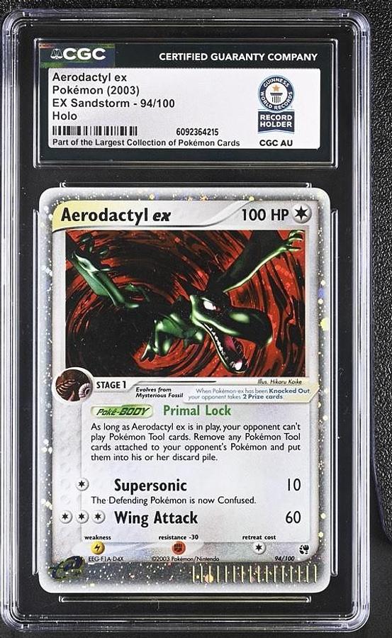 Used Pokemon Aerodactyl ex Sandstorm Holo #94 CGC WORLD RECORD HOLDER 1/1 ONE OF ONE