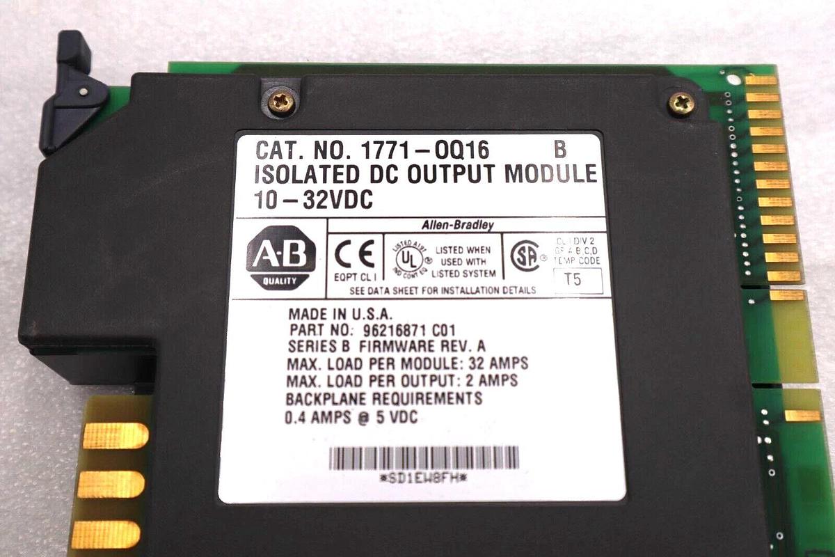 Used ALLEN BRADLEY 1771-0Q16 SERIES B ISOLATED DC OUTPUT MODULE 10-32VDC #L-526