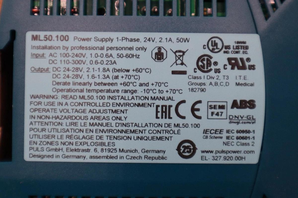 NEW OPEN BOX Puls ML50.100 Power Supply STK GF101