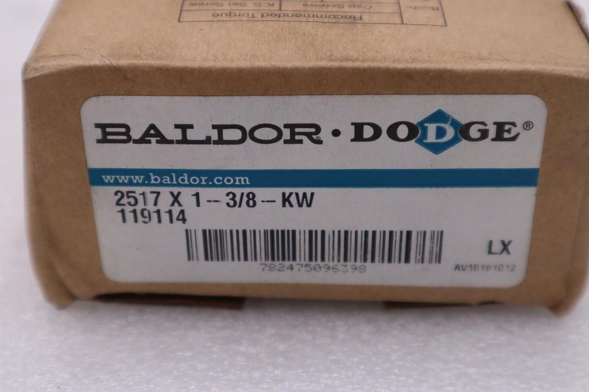 LOT OF 2 NEW BALDOR DODGE 119114, 2517X1-3/8-KW TAPER-LOCK BUSHING STK H939A