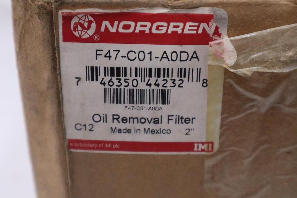 Norgren F47-C01-A0DA 2" Oil Removal Filter - NEW IN BOX - STOCK GF1244