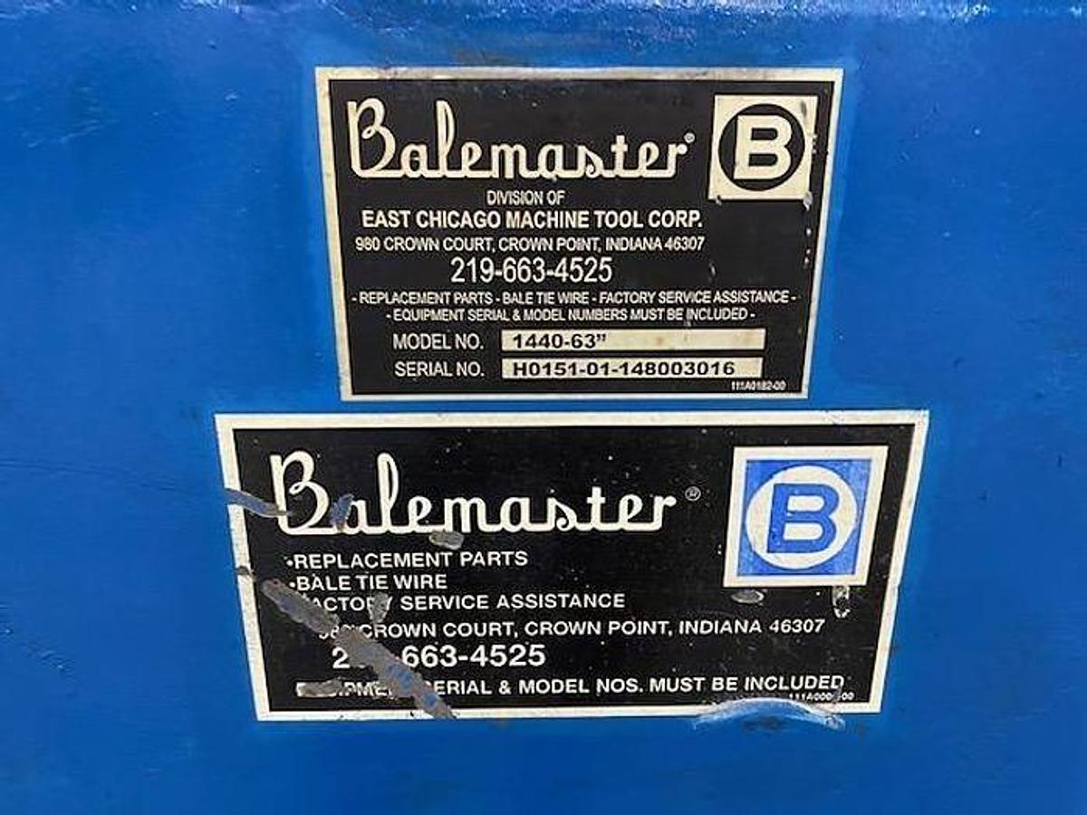 Used 63" BALEMASTER MODEL 1440 HORIZONTAL SHREDDER 30 HP