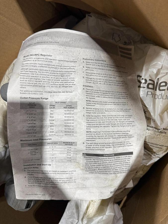 SENSUS 243-RPC-A / 243-RPC-A-34512211 (BRAND NEW) STOCK H704