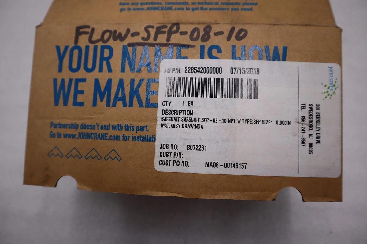 Used SAFEMATIC John Crane SFP-08-10 Switch Flow Safe Unit 4 Port - STOCK GF356