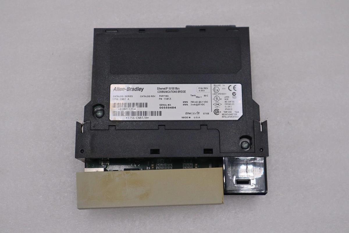 Used Allen Bradley 1756-ENBT Ser. A EtherNet/IP Communications Module STOCK 845C