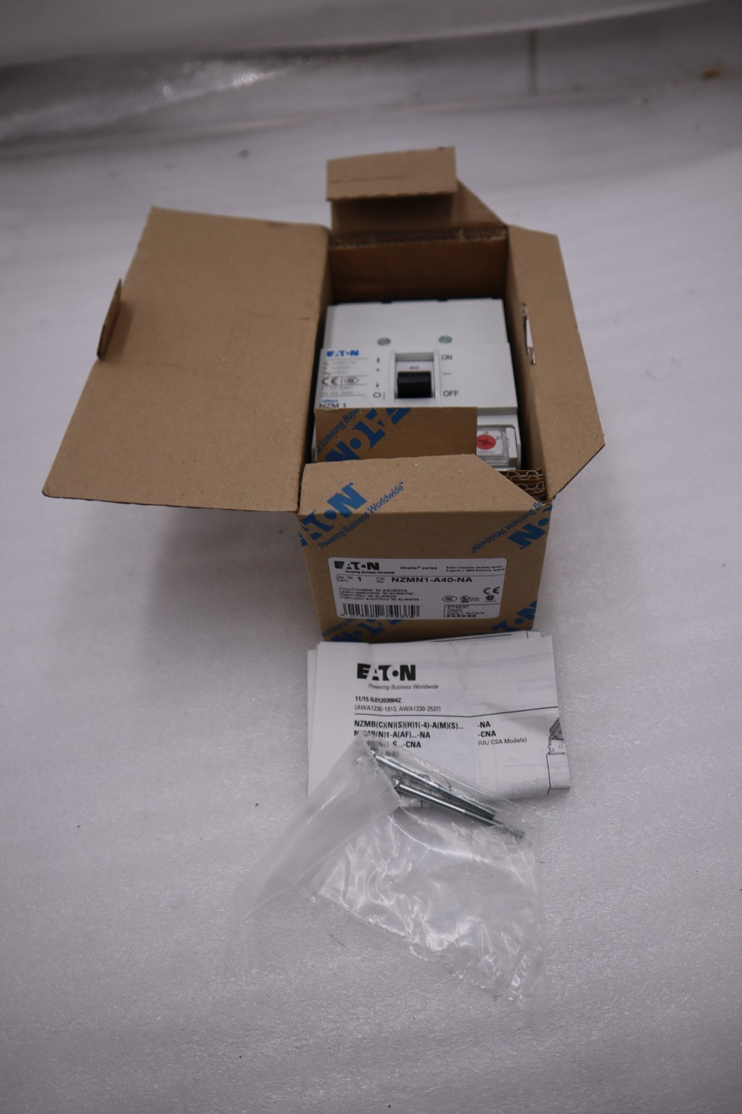 NZMN1-A40-NA EATON / MOELLER CIRCUIT BREAKER NEW IN BOX STOCK H1285