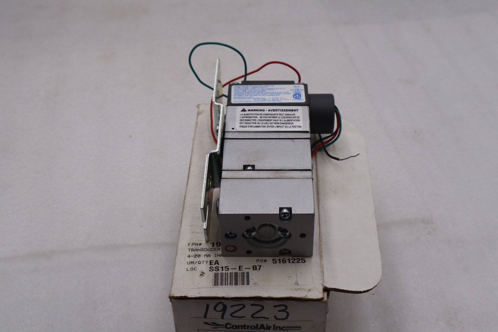 NEW CONTROLAIR O/B 0-30PSI ELECTRIC TO PNEUMATIC TRANSDUCER 550-AIA STOCK L-785