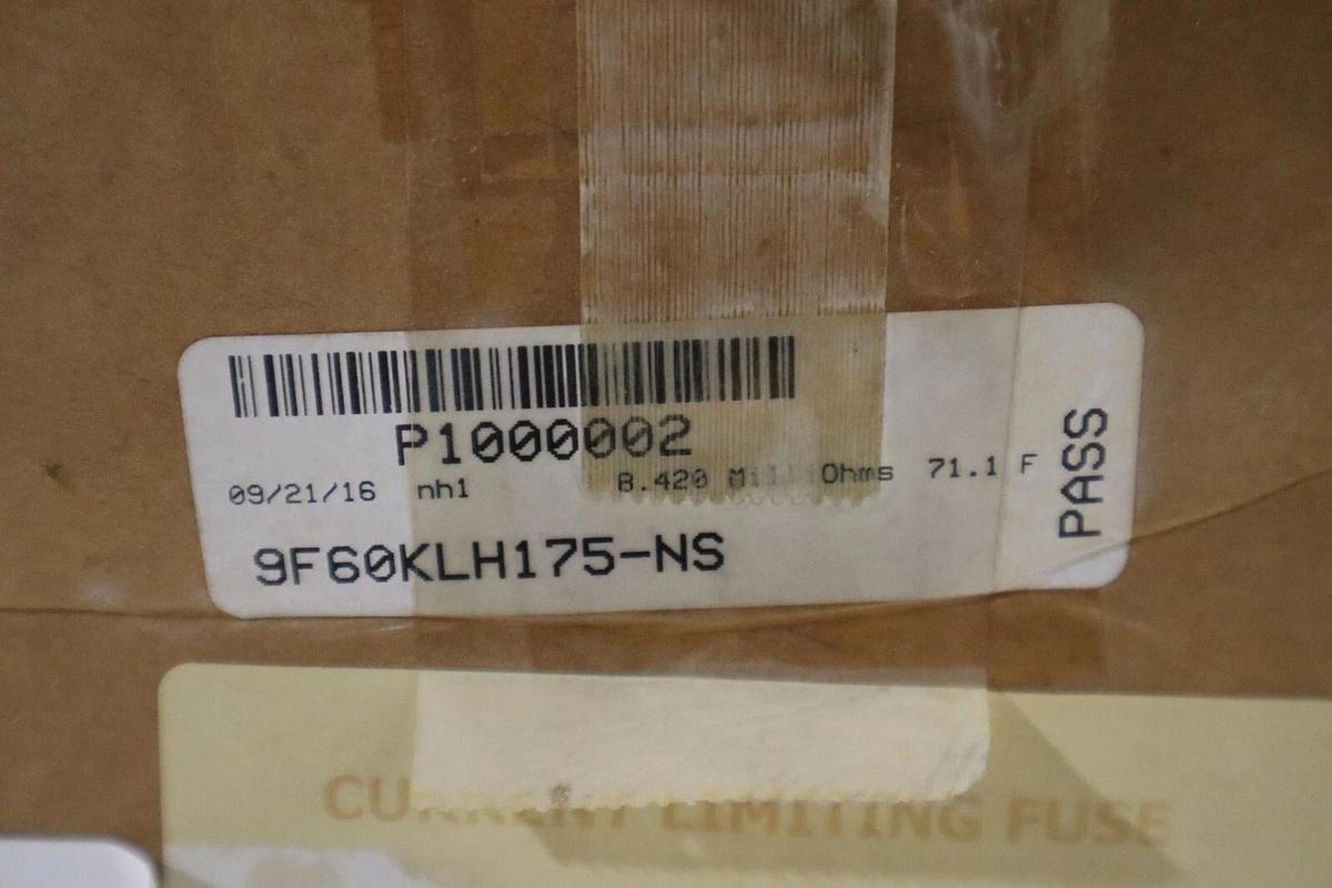 Used GENERAL ELECTRIC 9F60KLH175 CURRENT LIMITING FUSE NEW IN BOX STOCK G167