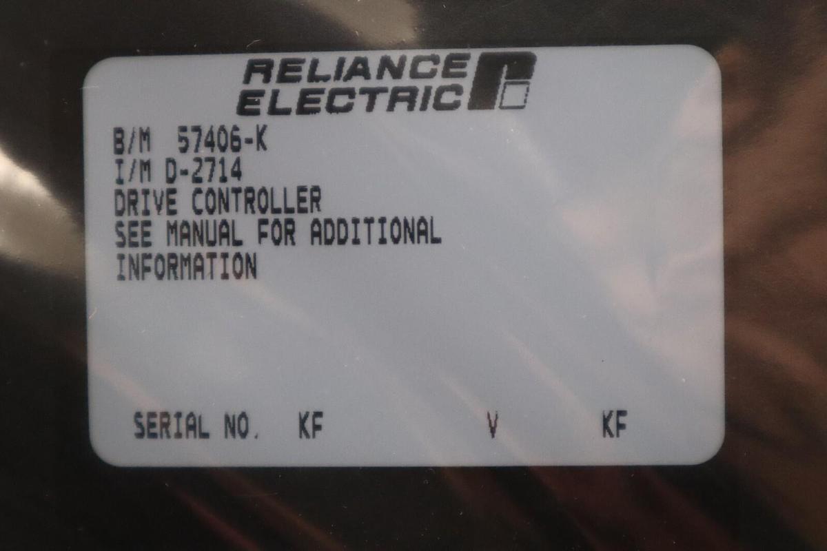 Used Reliance Electric 57406-K Drive Controller Module D-2714 NEW UNIT STOCK G383