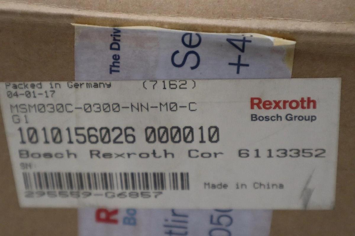 Used Rexroth Servo Motor MSM030C-0300-NN-M0-CG1 030 SIZE NATURAL CONVECTION #1554-A