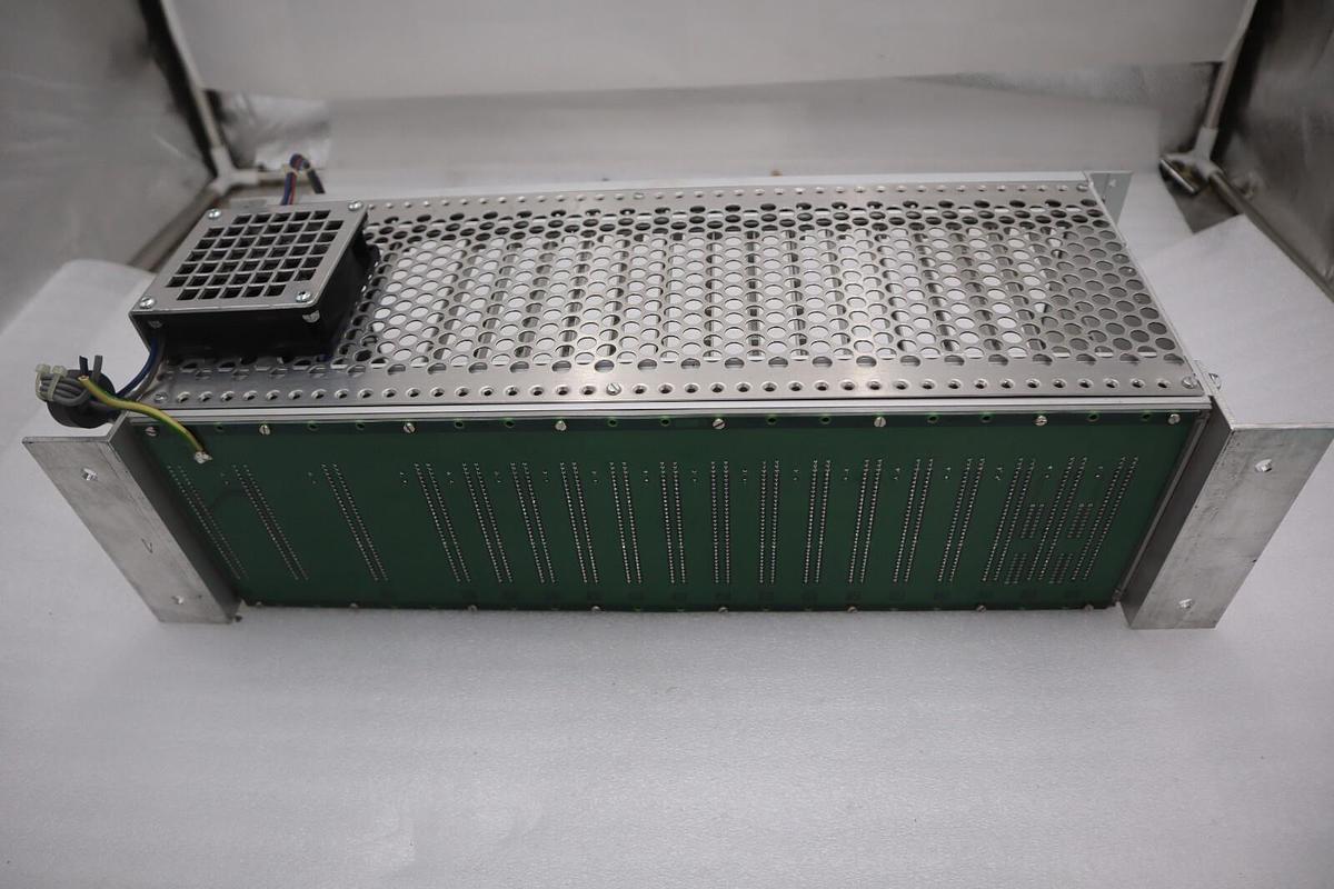 Used PASABAN PLC RACK WITH POWER SUPPLY CARD MODEL MTC-3044 STOCK 4835-A