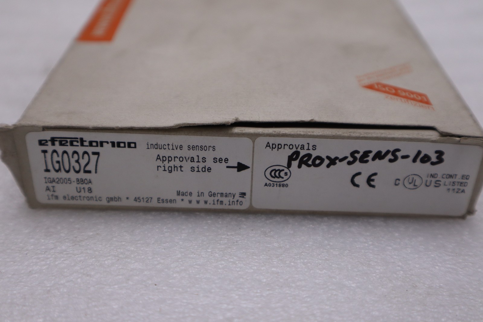 IFM EFECTOR IG0327 INDUCTIVE PROXIMITY SENSOR - STOCK GF143A