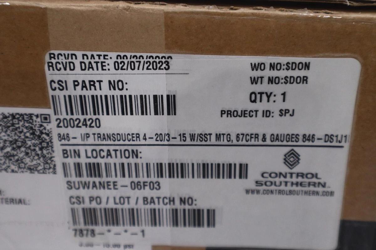 ROSEMOUNT FISHER TRANSDUCER 3311DS1J1B1F1 W/ FISHER 67CFR NEW STOCK G142A