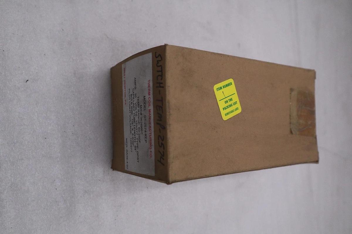 Used THERM COIL THERMOSTAT 60/250 DEGREES F D1-2574-KEP - STOCK GF721