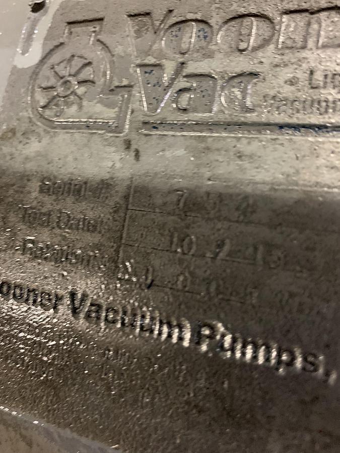 Used VOONER LP40V2 STAINLESS STEEL VACUUM PUMP