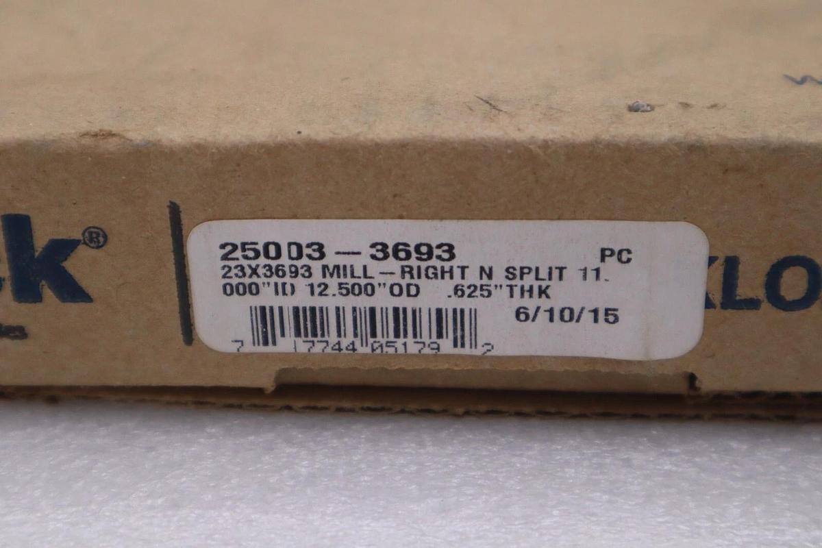 Used NEW IN BOX GARLOCK 25003-3693 LARGE BORE SEAL STOCK 3784A