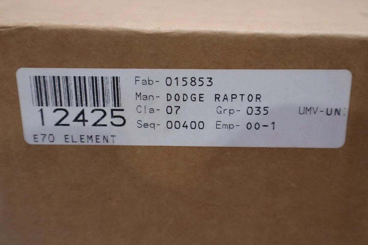 DODGE 015853 RAPTOR E70 ELEMENT NEW IN BOX STOCK #GF-926