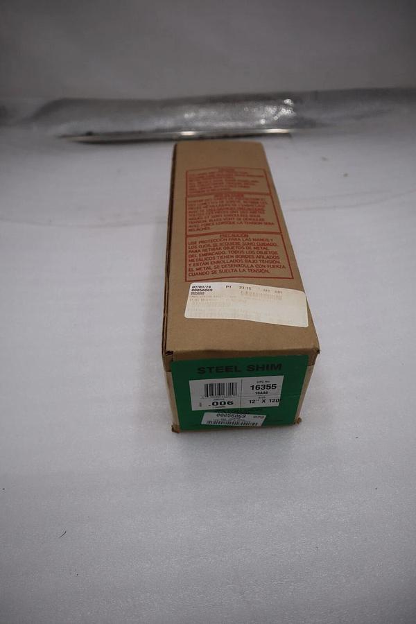 Used NEW Precision Brand 16355 Shim Stock Roll Cold Low Stl STOCK H323