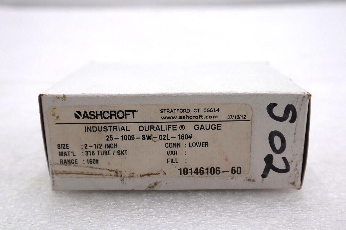 Used Ashcroft 10146106-60 Pressure Gauge #K-2242