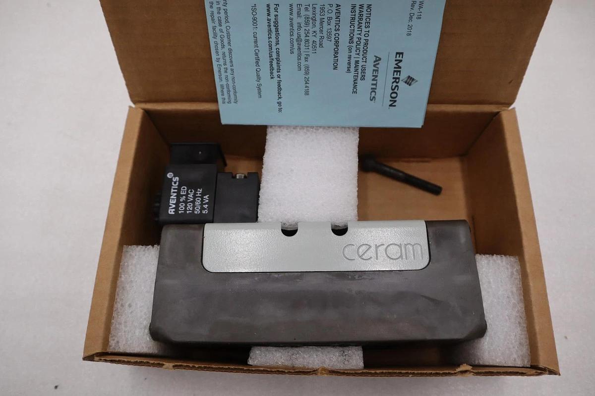 Used AVENTICS GS-020061-02440 SOLENOID VALVE SIZE 2 - STOCK GF-421