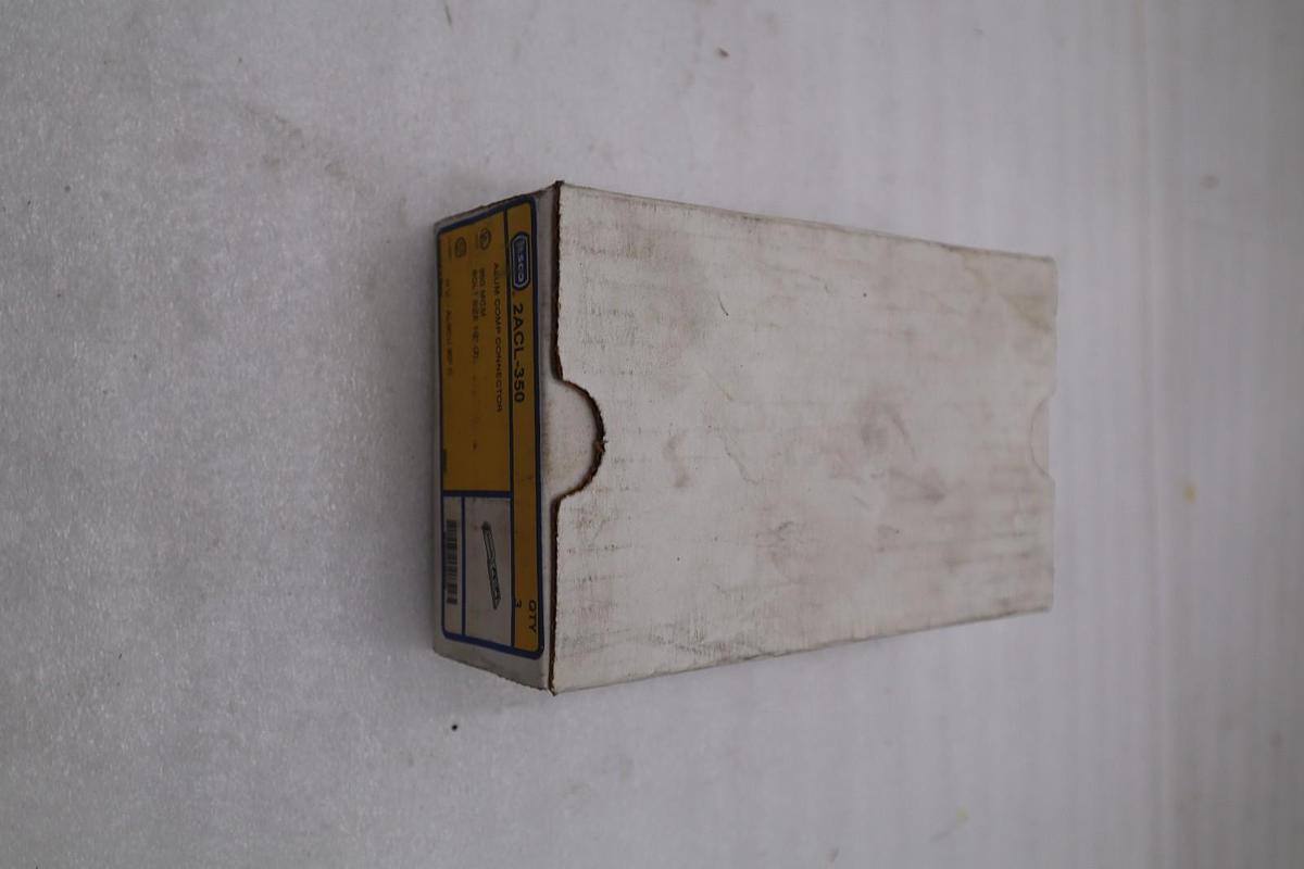 BOX OF 3 - Ilsco 2ACL-350 Compression Lug Brown 350 MCM - STOCK 5815A