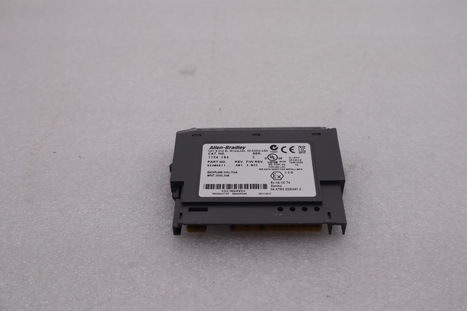 Used ALLEN BRADLEY 1734-IB4 POINT I/O Input Module Series C STOCK #807