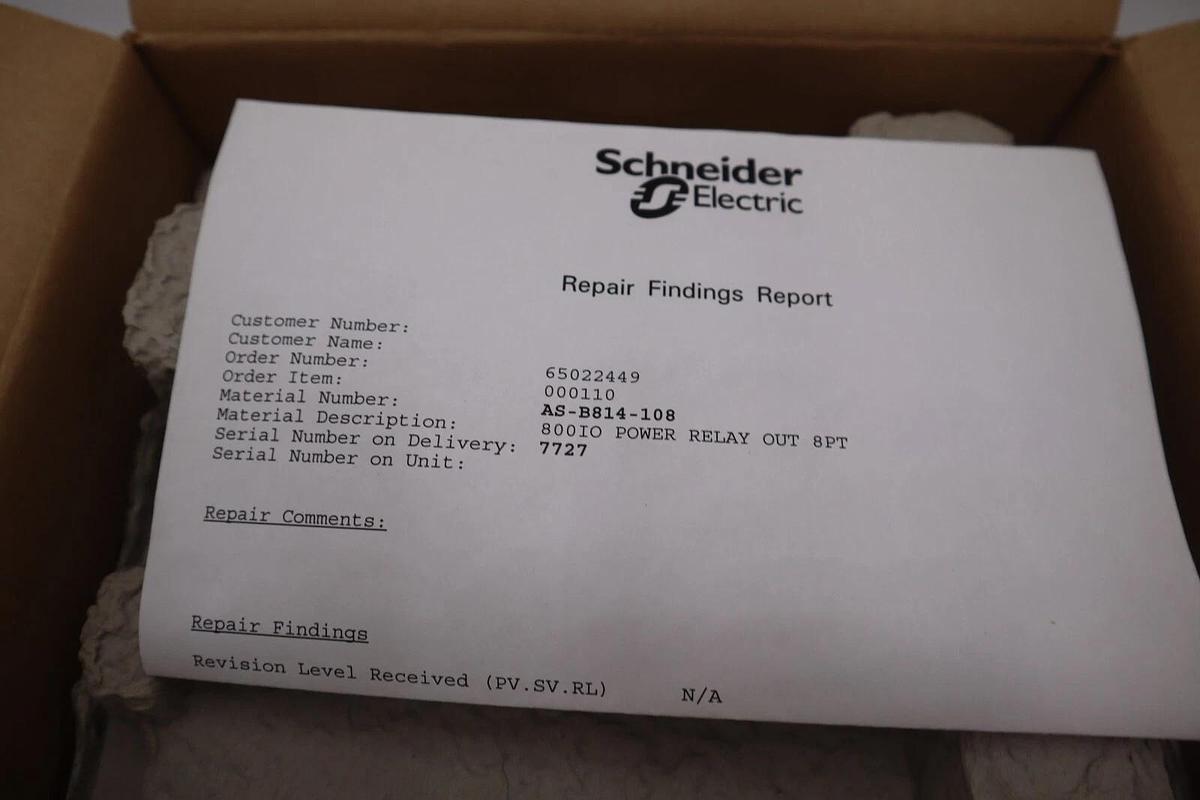 Refurbished Modicon AS-B814-108 Power Relay Output Module Repaired Schneider Electric #G357