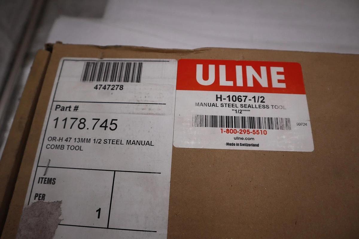 Used NEW Uline 1/2" Manual Steel Banding Strapping SEALER Tensioner STK 1863CC