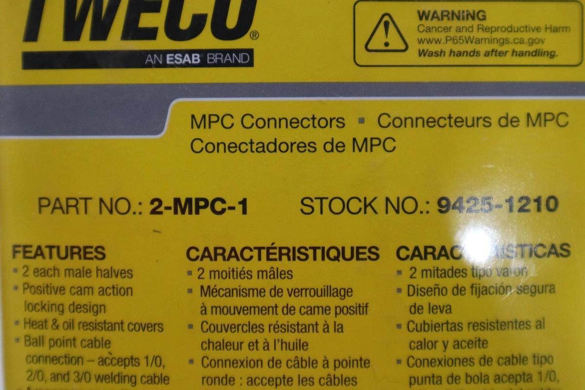 Used Tweco 2-MPC-1 (9425-1210) Connectors - NEW IN BOX - STOCK GF503A