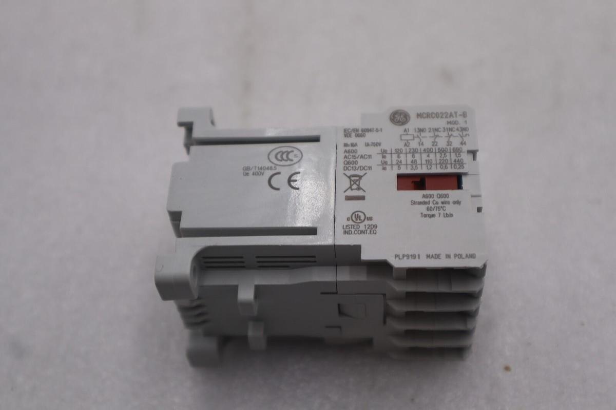 Used NEW OPEN BOX General Electric MCRC022ATL Auxiliary Relay STOCK K-3380