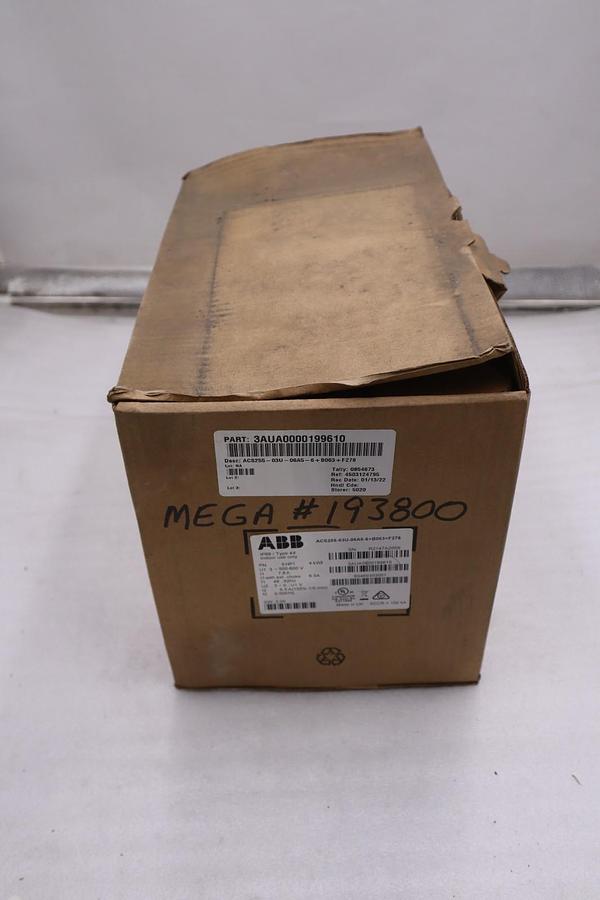 ABB ACS255-03U-06A5-6+B063+F278 3~500-600V IN 5HP 6.5A TYPE 4X - STOCK GF238