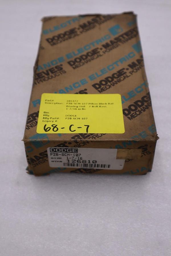 DODGE 126810 P28-SCM-107 PILLOW BLOCK BALL BEARING - STOCK 2944CC