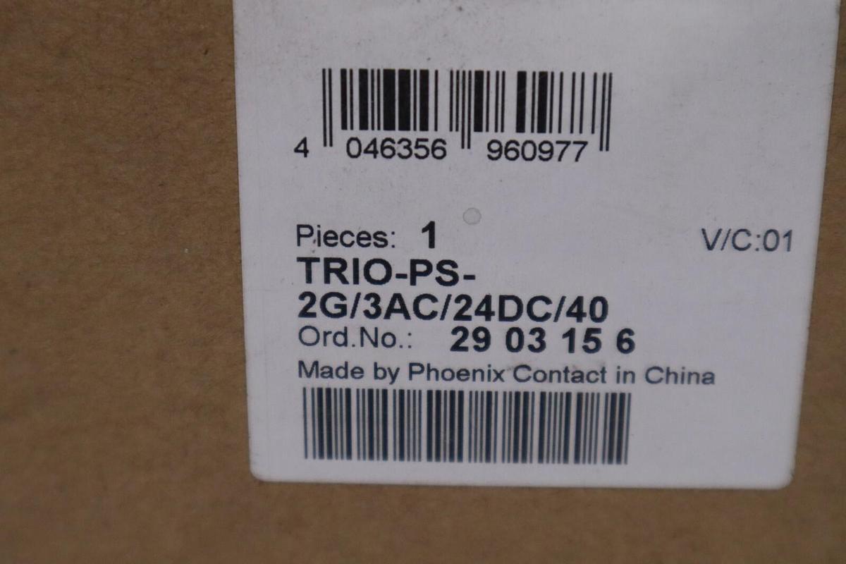 Used Phoenix Contact TRIO-PS-2G/3AC/24DC/40 Power Supply / 2903156 - NEW IN BOX