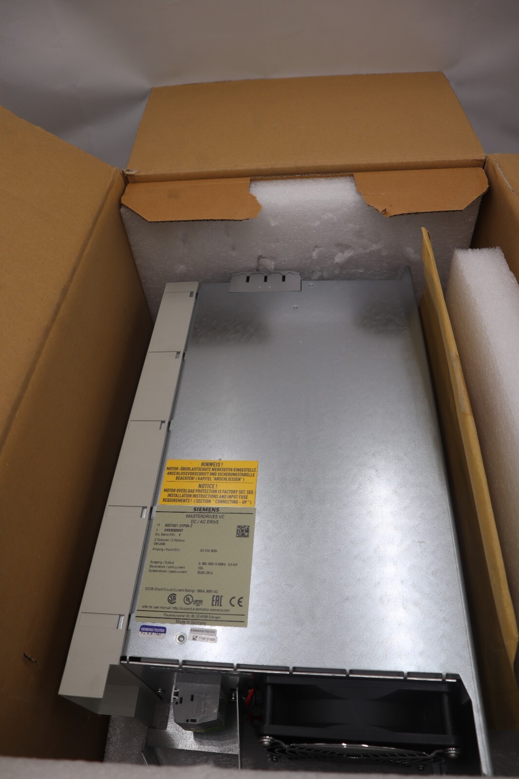 Used NEW SIEMENS 6SE7021-3TP60-Z AC DRIVE SIMOVERT MASTERDRIVE VECTOR CONTROL #5137